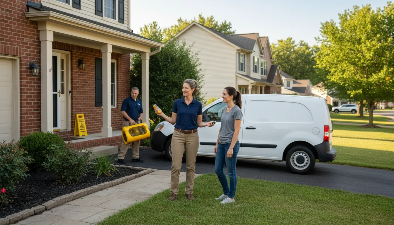 Residential water damage restoration in Mounds, IL